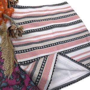 Loft Striped Pink and Black Women's Skirt Sz 2